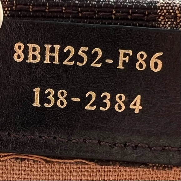 FENDI Fuchsia And Tobacco Pequin Stripe Canvas Bag - Picture 12 of 15